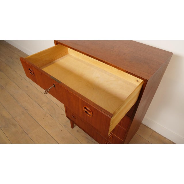 Vintage Chest of Drawers in Teak, 1950s For Sale - Image 11 of 12