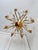 Italian Masca White Tole and Gilt Metal 8-Light Chandelier, 1970s For Sale - Image 14 of 18