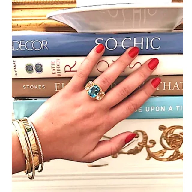 Contemporary Christina Addison Rope Twist Border Two Stone Earring With Faceted Pink Topaz. - a Pair For Sale - Image 3 of 12