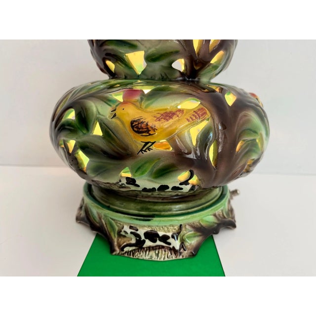 1950s Italian Flora & Fauna Lamp For Sale - Image 9 of 17
