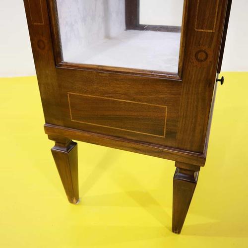 Wooden Display Cabinet with Glass Inserts and Inlays For Sale - Image 14 of 16