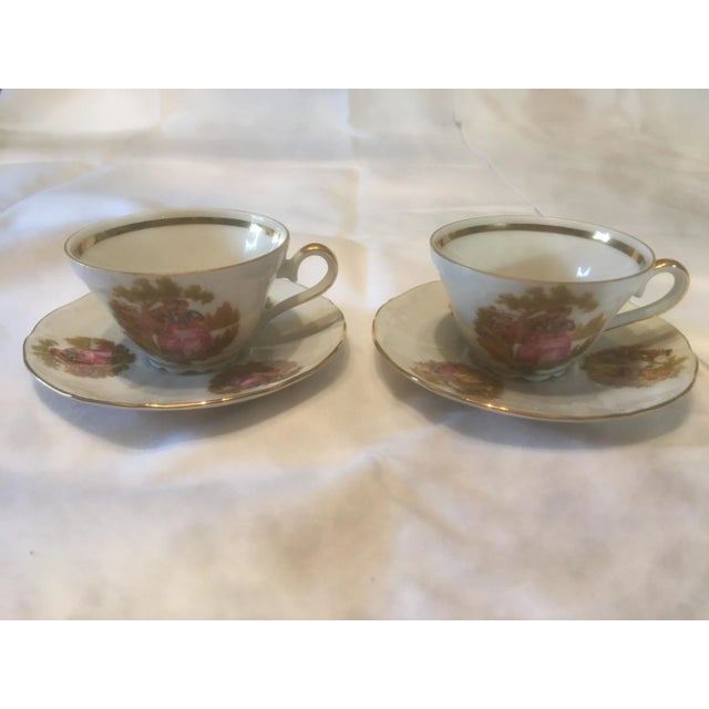 1960s Bayreuth Gloria Fine Porcelain Tea Set Bavaria Handwork Bayreuth- 10 Pieces For Sale - Image 4 of 9