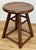 Farmhouse Vintage Round Swivel Top Wooden Stool For Sale - Image 3 of 10