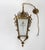 French 1950s Brass & Etched Glass Cross Lantern For Sale - Image 3 of 11