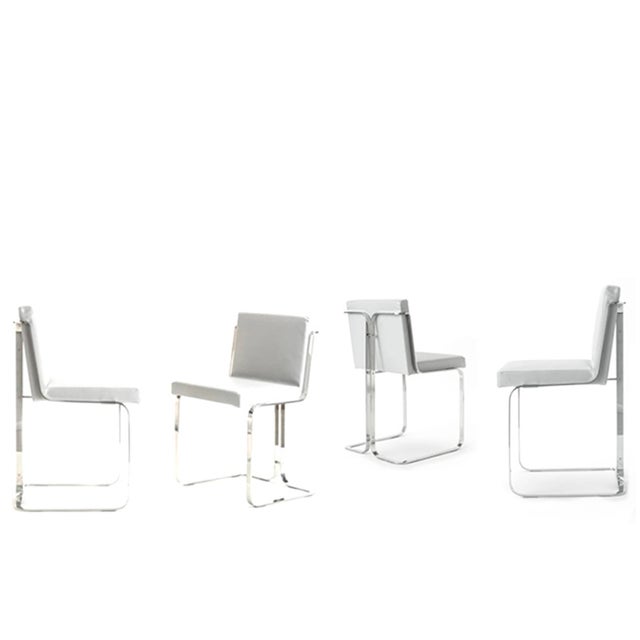 Light Gray Murena Light Chair Set of 4 Side or Dining Lazzarini & Pickering for Marta Sala For Sale - Image 8 of 9