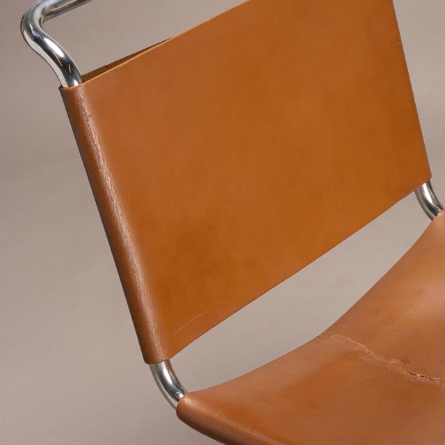 Rare Knoll Mr30/5 Lounge Chairs in Leather by Mies Van Der Rohe for Knoll, Pair, Attributed For Sale - Image 12 of 12