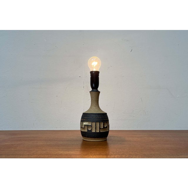 Ceramic table lamp by the danish manufacturer axella from the 1960s. a traditional danish design with modern decor. A...