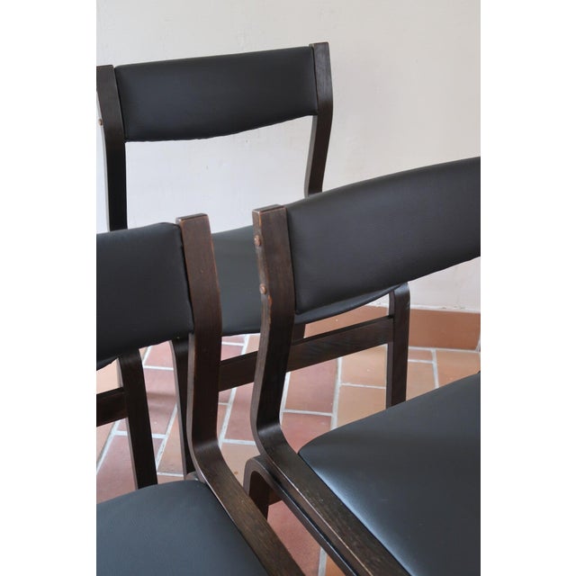 Black Danish Dining Chairs attributed to Skovmand & Andersen, 1960s, Set of 6 For Sale - Image 8 of 15