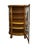 Antique American Tiger Oak Bowfront Curio Cabinet With Bent Glass, C. 1900 For Sale - Image 9 of 13