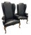 Old Leather Chairs - A Pair For Sale