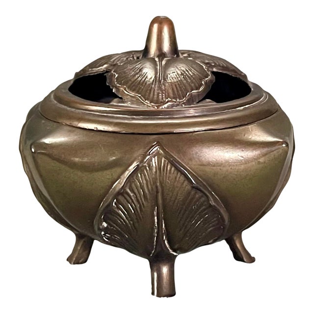 Early 20th Century Botanical Style Incense Holder For Sale