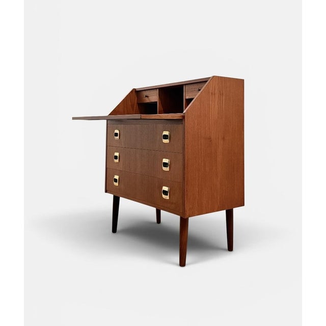 Brown Danish Teak Secretary, 1960s For Sale - Image 8 of 16