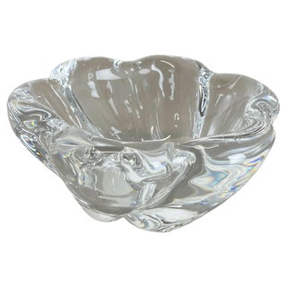 Large Floral Glass Shell Ashtray from Orrefors, Sweden, 1970s For Sale