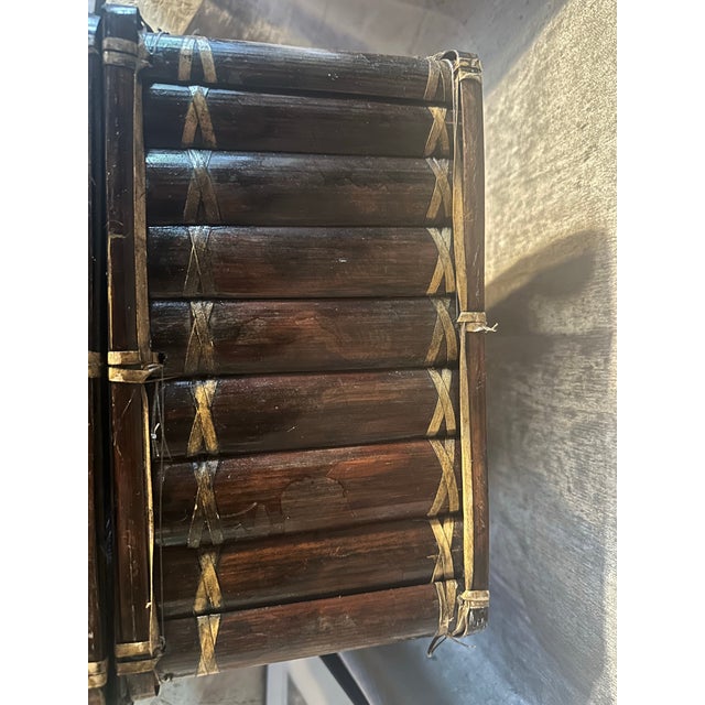 Late 20th Century Late 20th Century Vintage Bamboo Picnic Suitcase Basket For Sale - Image 5 of 7