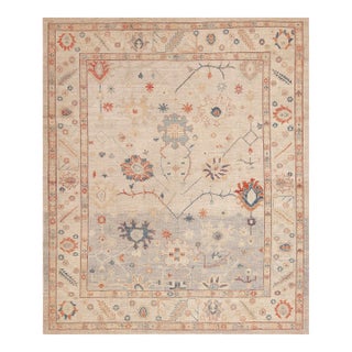 Large Turkish Oushak Rug For Sale