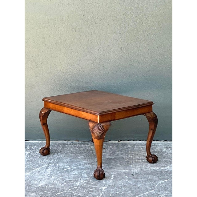 Vintage Chippendale Clam Shell Small Coffee Table For Sale - Image 10 of 12