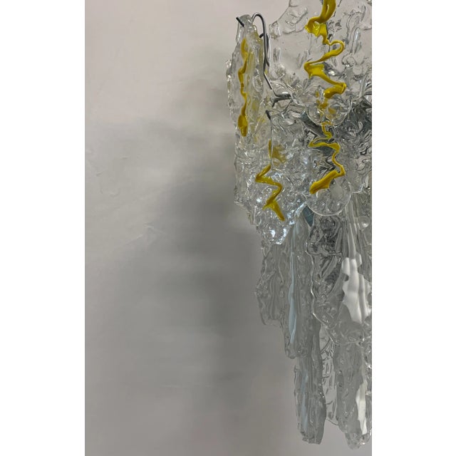 Fantastic and rare chandelier from around the 1970s in fair condition attributed to the murrina company it has very few...