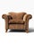 Mid-Century Modern Oversized Leopard Print Club Lounge Chair | Rolled Arms & Camelback Crest | Includes Bolster Pillow For Sale - Image 3 of 16