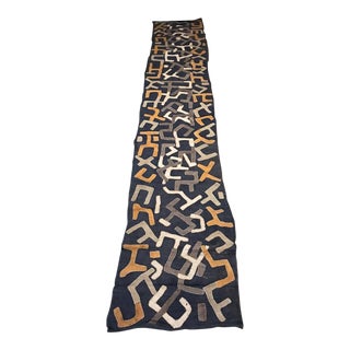Antique African Kuba Cloth - 135" X 23" For Sale