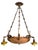 Traditional Antique Neoclassical Amber /Honey Alabaster, Gilt Bronze Chandelier W-Griffin Mounts For Sale - Image 3 of 18