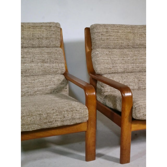 Mid-Century Teak High Back Chairs from L. Olsen & Søn Møbelfabrik, Denmark, 1960s, Set of 2 For Sale - Image 12 of 18