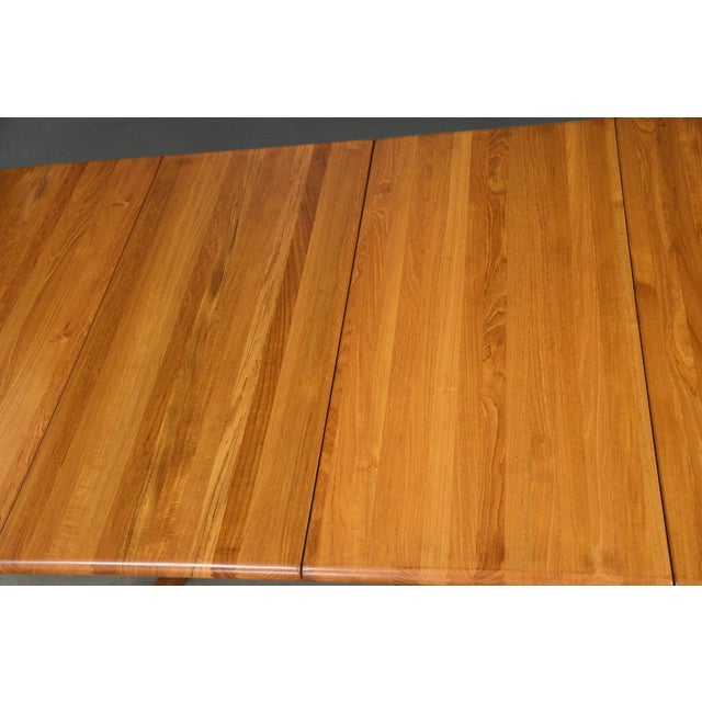 1970s Refinished 99” Danish Modern Solid Teak Dining Table For Sale - Image 11 of 12