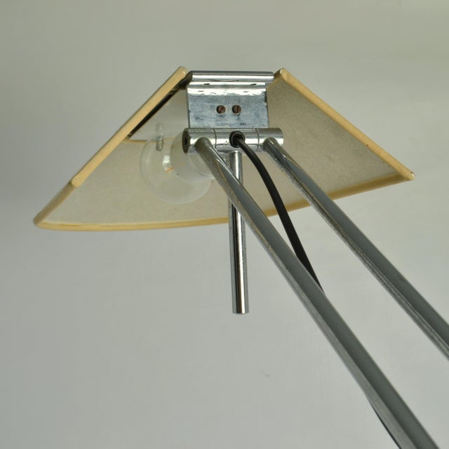 Swiss Minimalist Black and Chrome Counter Balance Table Lamp, 1970s For Sale - Image 15 of 17