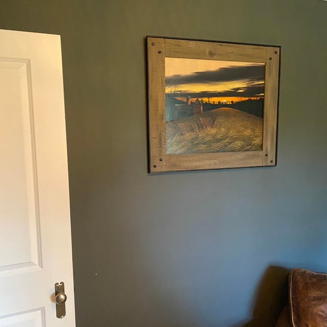 Brown Late 20th Century Thomas Kerry Rural Landscape Oil Painting Framed Original For Sale - Image 8 of 9