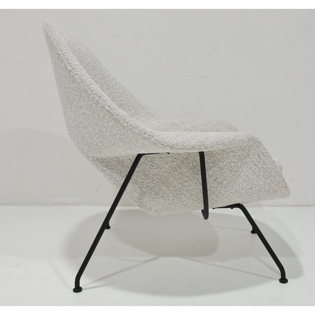 Mid-Century Modern Eero Saarinen for Knoll Womb Chair Is Pierre Frey Boucle' For Sale - Image 3 of 9