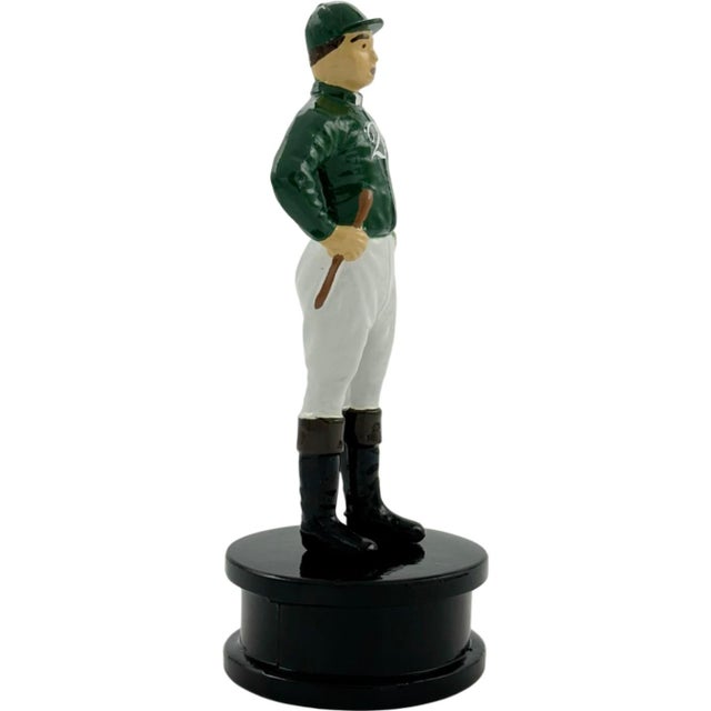 Green The 21 Club Nyc Restaurant Equestrian Jockey Bottle Opener For Sale - Image 8 of 11