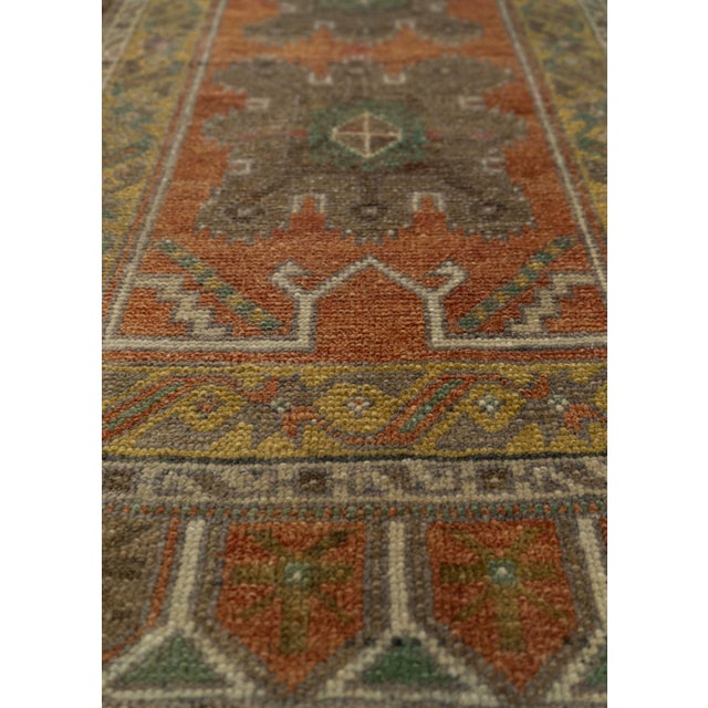 Turkish Turkish Mini Rug Oriental Hand Knotted Vintage Rug 1'7" x 3'6" #21032 For Sale - Image 3 of 8