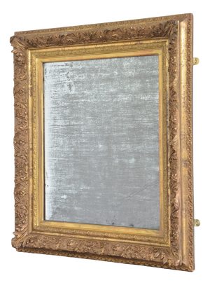 Antique Giltwood Wall Mirror with Foxed Glass, 1870