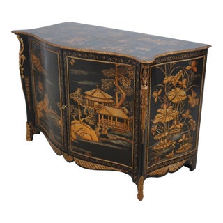 Baker Stately Homes Chinoiserie 2 Door Commode Chest For Sale