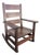 Early 1900s Art and Craft Tiger Oak Rocking Chair 6409 For Sale