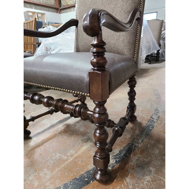 Thomasville Furniture Ernest Hemingway Maestro Leather Upholstered Arm