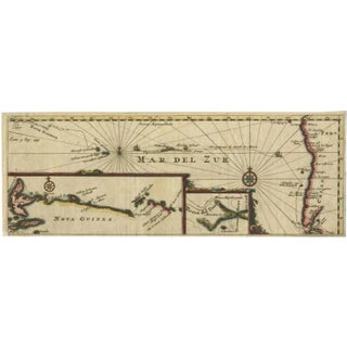 Antique Map of the Pacific Ocean by Renneville, 1725 For Sale