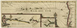 Antique Map of the Pacific Ocean by Renneville, 1725
