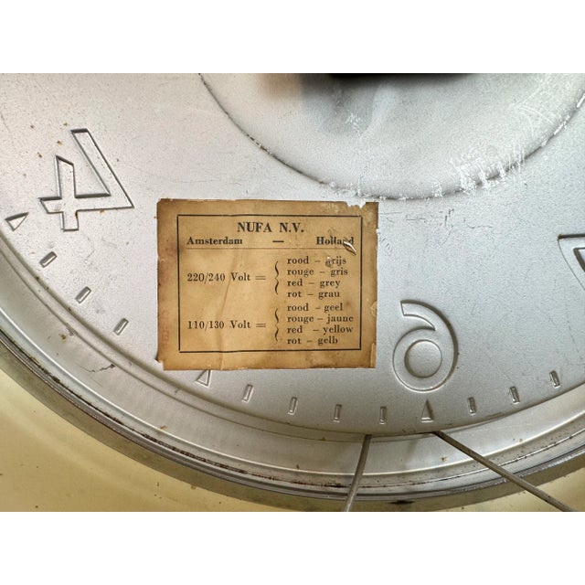 Vintage Industrial Beige Wall Clock from NUFA, 1960s For Sale - Image 16 of 18