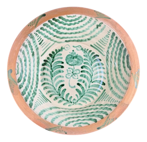 Large Spanish Fajalauza Ceramic Bowl from Lebrillo