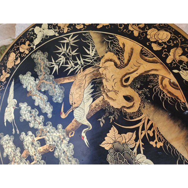 Tilt Top Chinoiserie Lacquered Table For Sale - Image 9 of 12