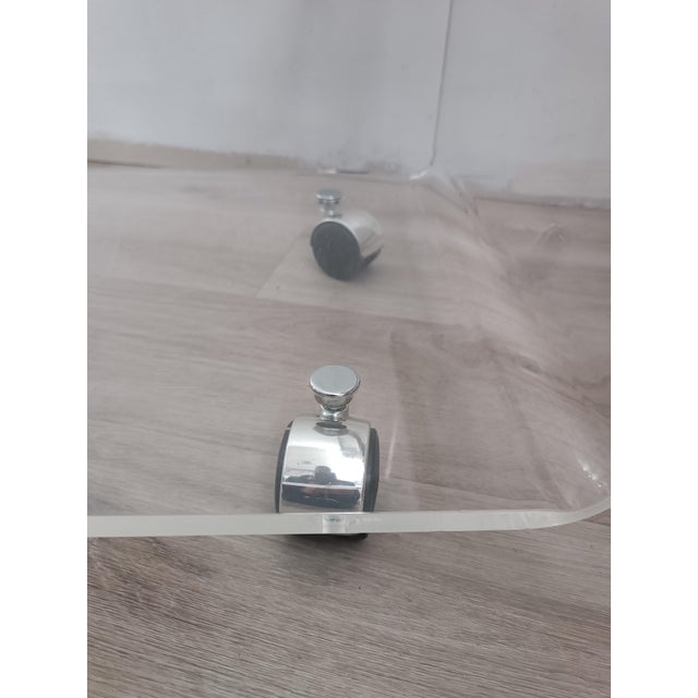 Table on Casters attributed to David Lange for Les Invisibles Du Marais, 1970s For Sale - Image 10 of 13