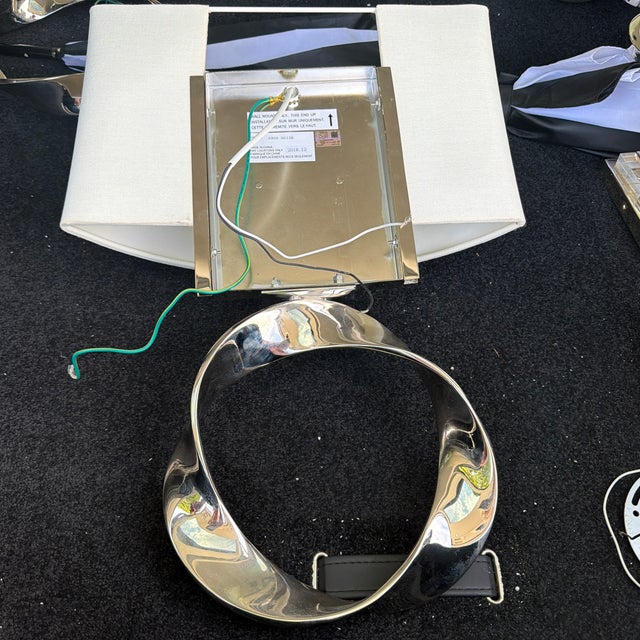 Contemporary Wall Sconce - Twisted Circle (2 in Inventory) For Sale - Image 3 of 6