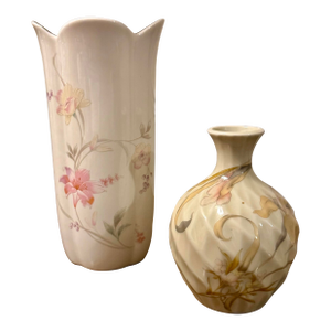 Fine China of Japan Floral Vase and French Orchid Bud Vase by Toyo Japan