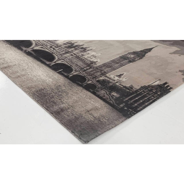 Contemporary Big Ben Design Handwoven Wool Rug by Doris Leslie Blau For Sale - Image 4 of 4