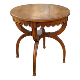 Vintage John Widdicomb Round Fruitwood Side Table For Sale