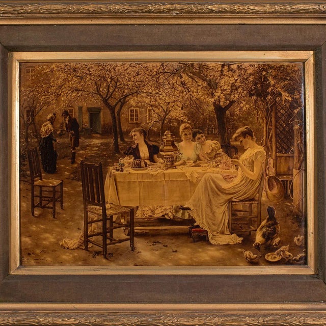 Antique Crystoleum Picture, German, Framed, Mezzotint Painting, Art, Victorian For Sale - Image 4 of 12