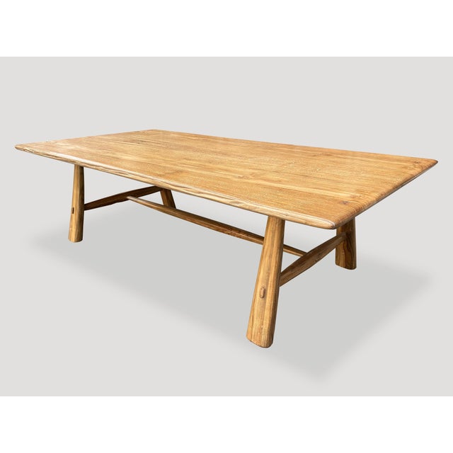 2010s Andrianna Shamaris Midcentury Couture Teak Wood Dining Table For Sale - Image 5 of 18