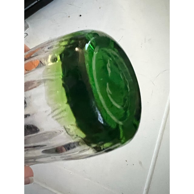 Glass Vintage Hand Blown Scalloped Purple Saintpaulia Glass by Anthropologie For Sale - Image 7 of 7