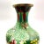 Early 20th Century Antique Green Chinese Cloisonne Vase Art Deco Style Brass Bottom China Export For Sale - Image 5 of 12