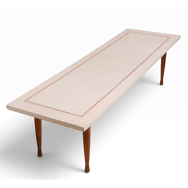Harvey Probber Mid Century Stone and Wood Coffee Table For Sale - Image 4 of 16